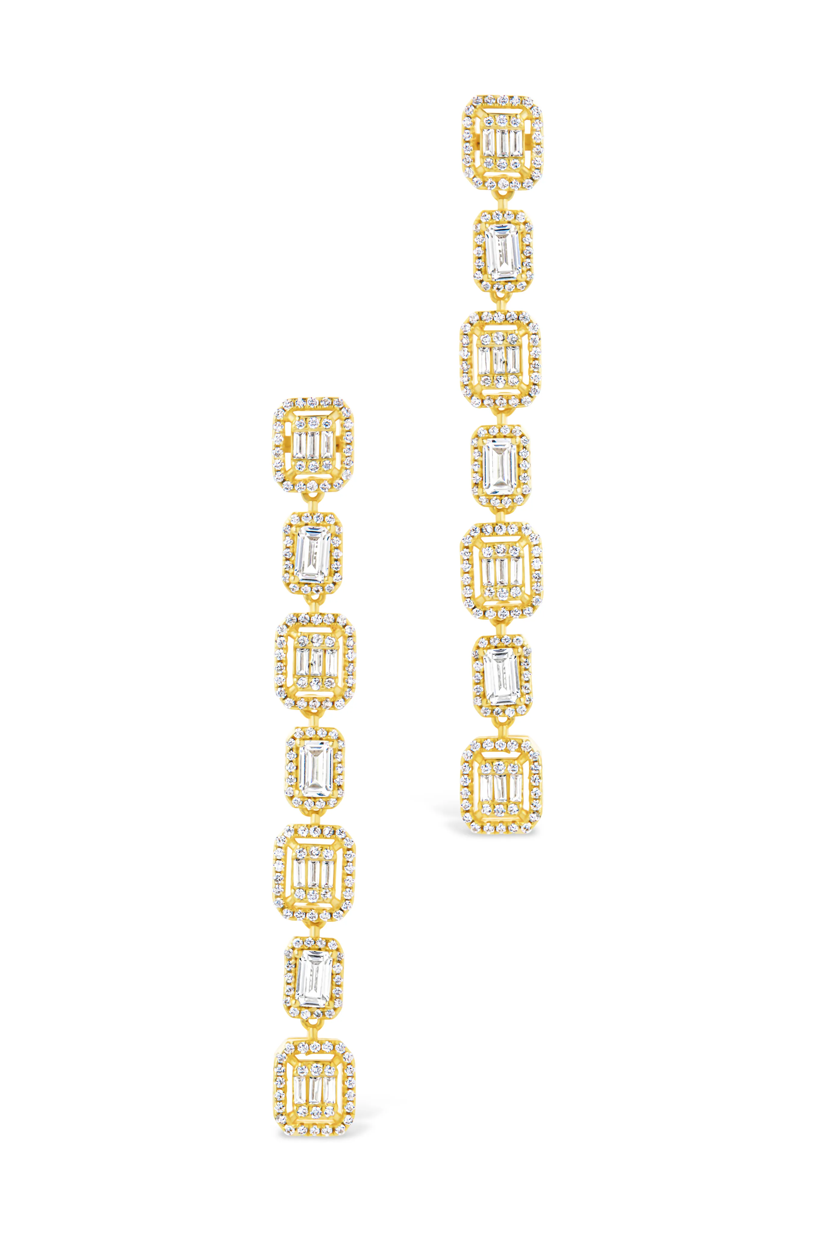 Nancy CZ Drop Stud Earrings