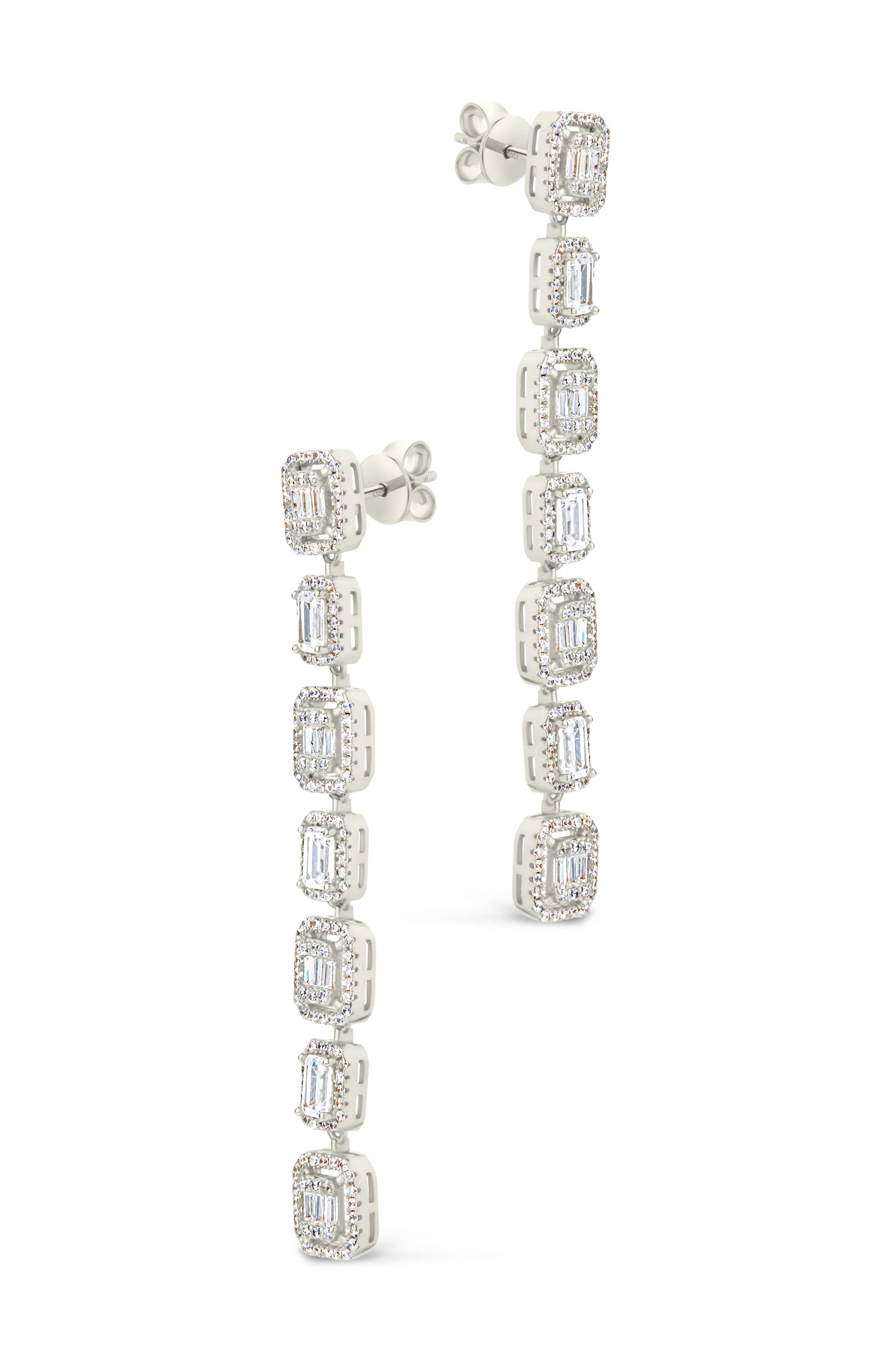 Nancy CZ Drop Stud Earrings