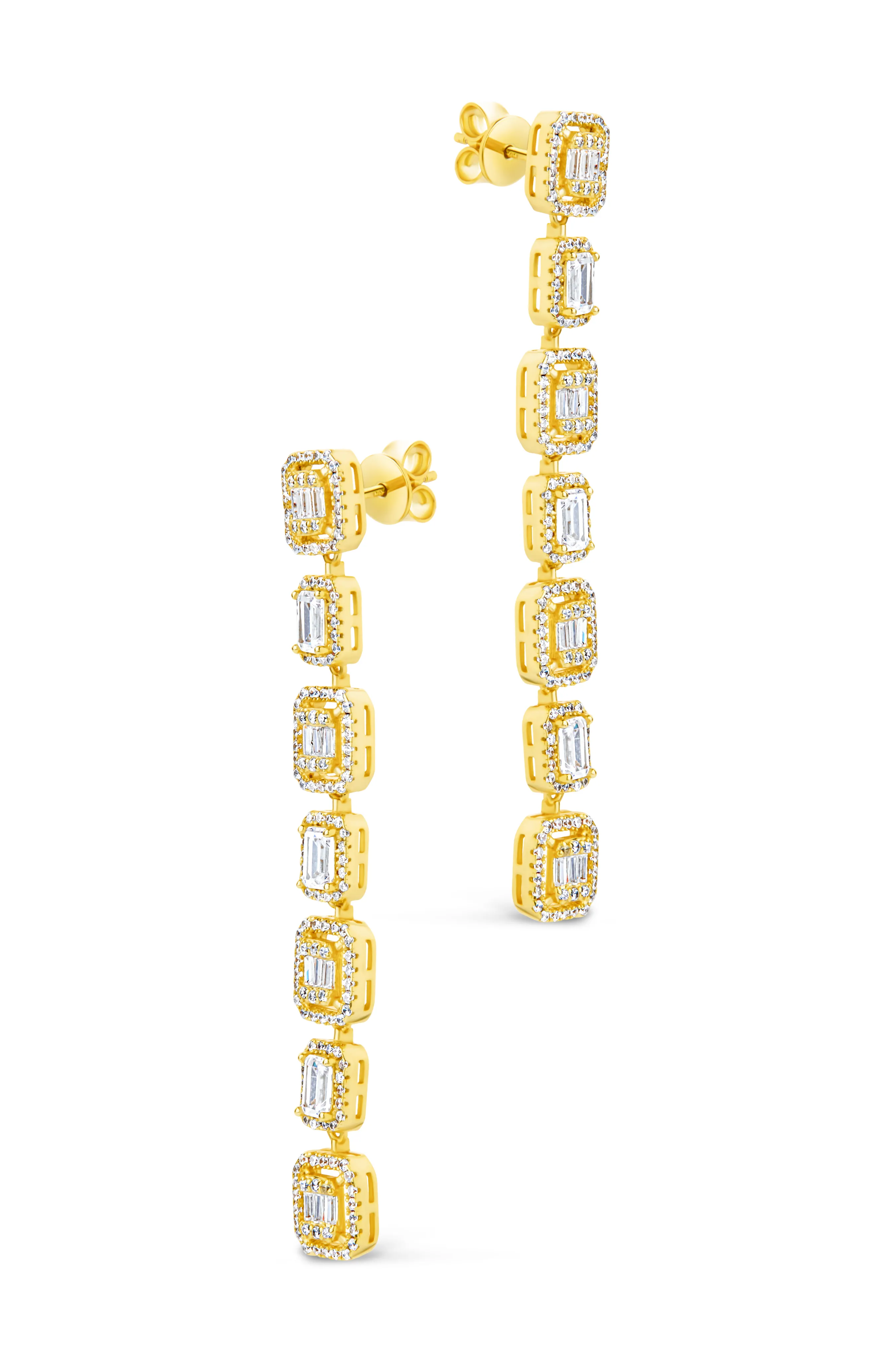 Nancy CZ Drop Stud Earrings
