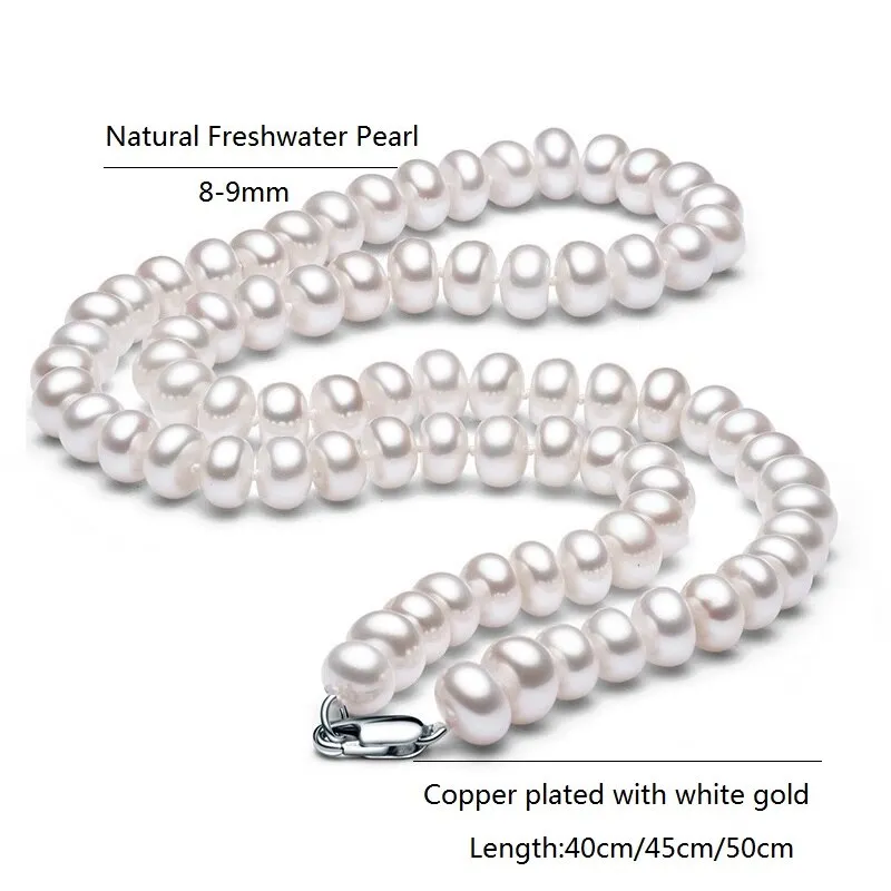 Natural Freshwater Pearl Necklace For Women Pretty Fashion Jewelry Gifts Vintage Korean Cute Gold Plated Choker Necklaces 2021