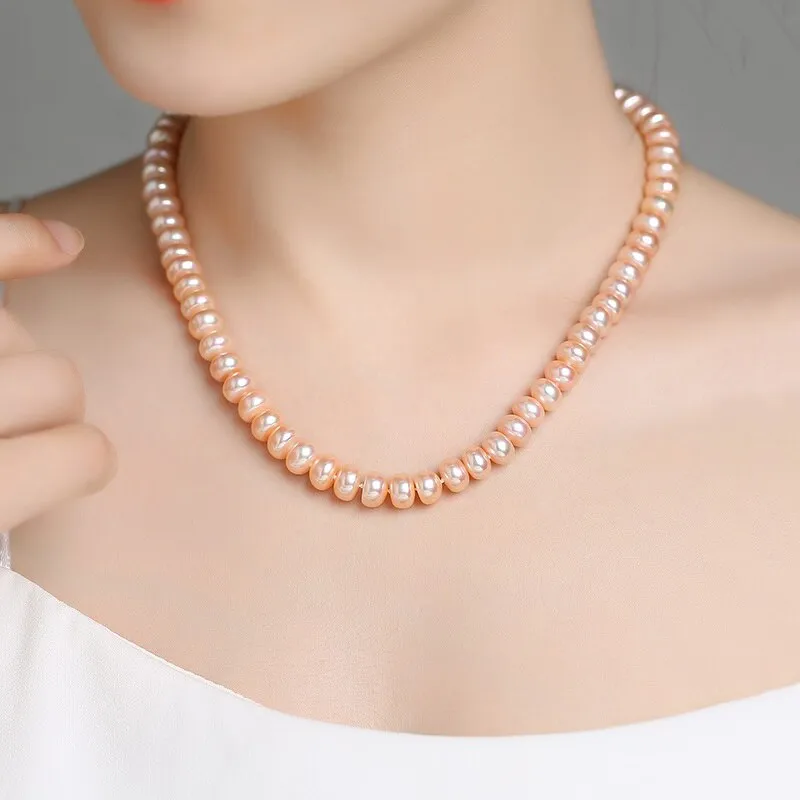 Natural Freshwater Pearl Necklace For Women Pretty Fashion Jewelry Gifts Vintage Korean Cute Gold Plated Choker Necklaces 2021