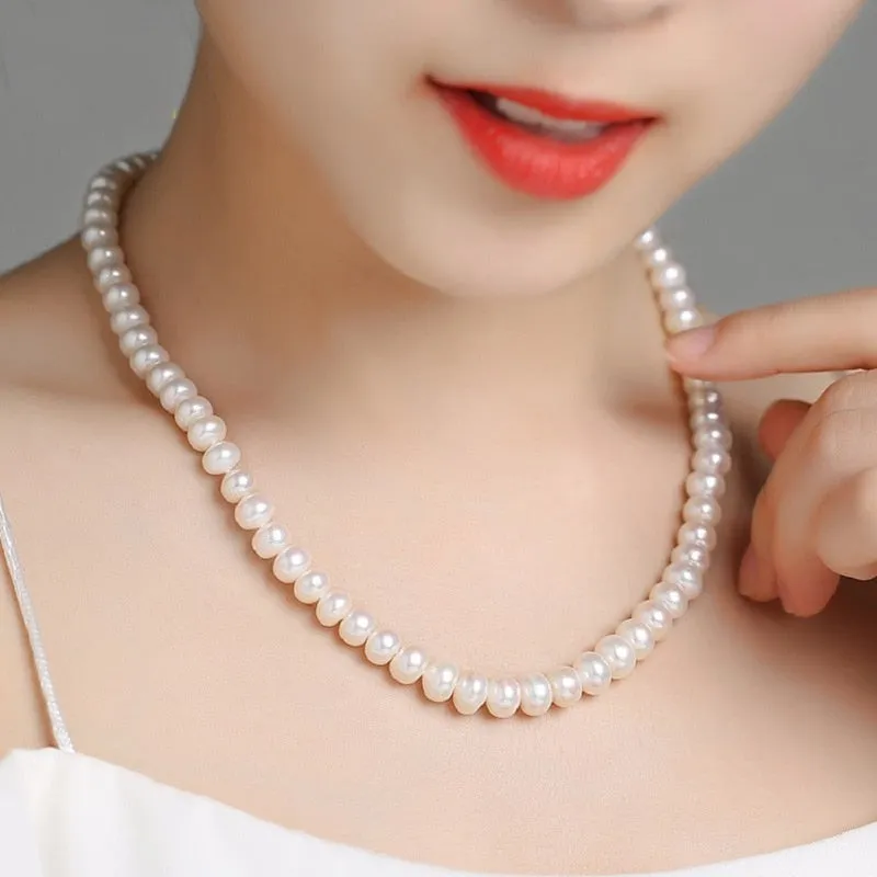 Natural Freshwater Pearl Necklace For Women Pretty Fashion Jewelry Gifts Vintage Korean Cute Gold Plated Choker Necklaces 2021