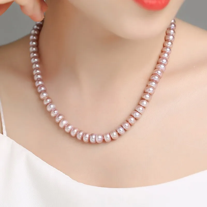 Natural Freshwater Pearl Necklace For Women Pretty Fashion Jewelry Gifts Vintage Korean Cute Gold Plated Choker Necklaces 2021