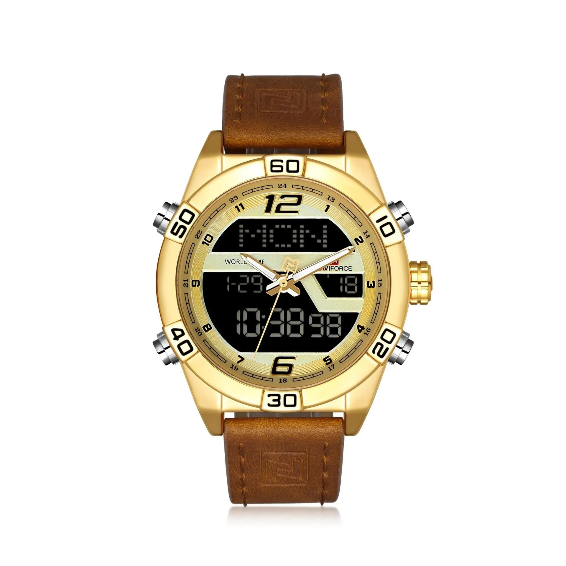 Naviforce Analog Digital Waterproof Watch For Men 9128
