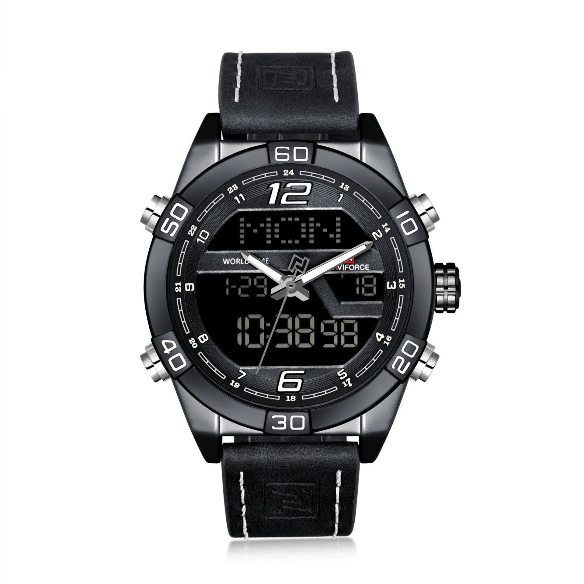 Naviforce Analog Digital Waterproof Watch For Men 9128