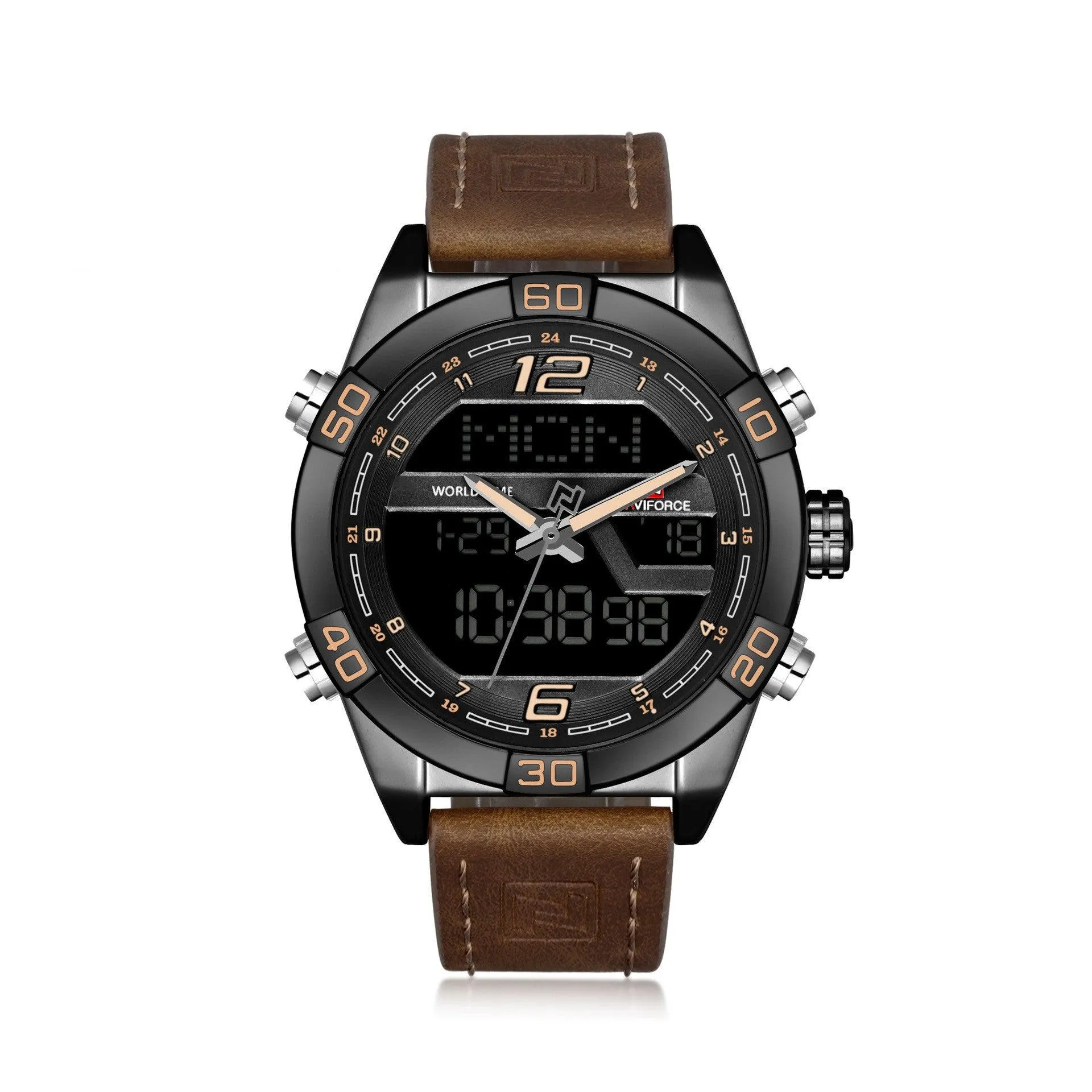 Naviforce Analog Digital Waterproof Watch For Men 9128