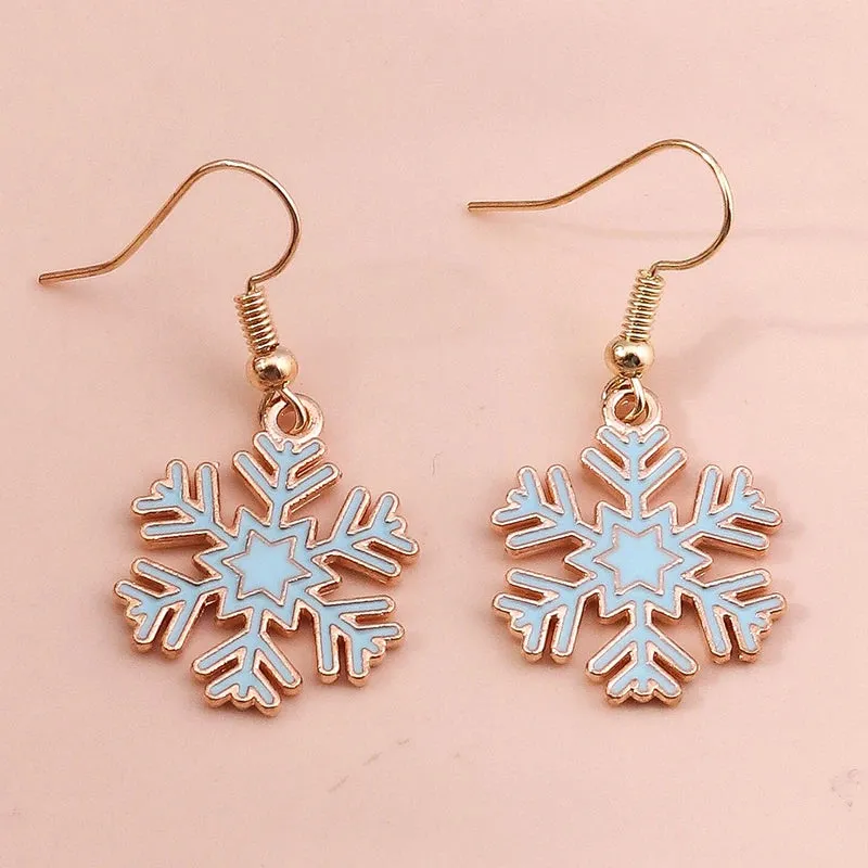 New Fashion Mix Styles Merry Christmas Drop Earrings for Women Christmas Tree Deer Santa Dangle Earrings New Year Jewelry Gifts