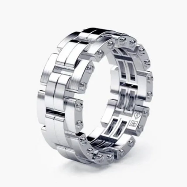 New Rose Gold Chain Rings For Women Couple Engagement Ring Men Jewelry