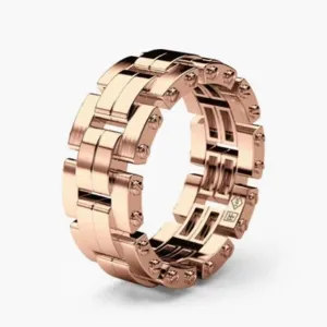 New Rose Gold Chain Rings For Women Couple Engagement Ring Men Jewelry