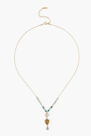 ngf-14205 pink pearl mix necklace