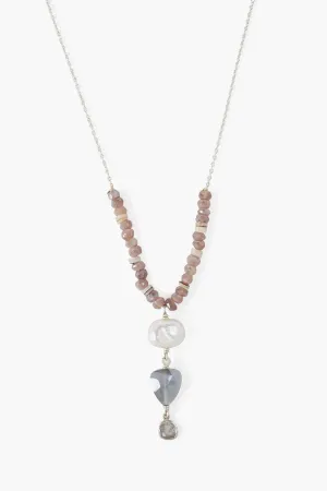 ngf-14205 white pearl mix necklace