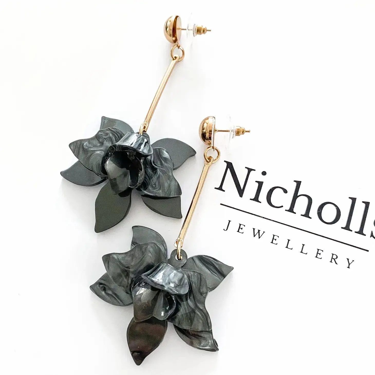 Nicholls Francoise Flower Drop Earrings-Multi