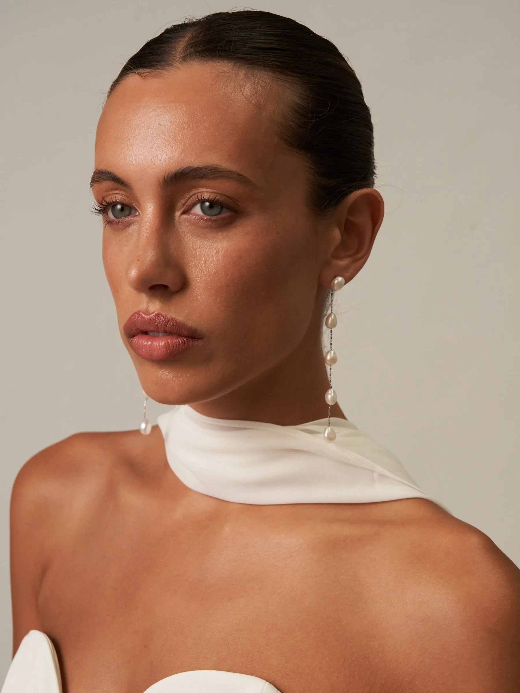 Nicola | 5 Pearl Drop Statement Earrings