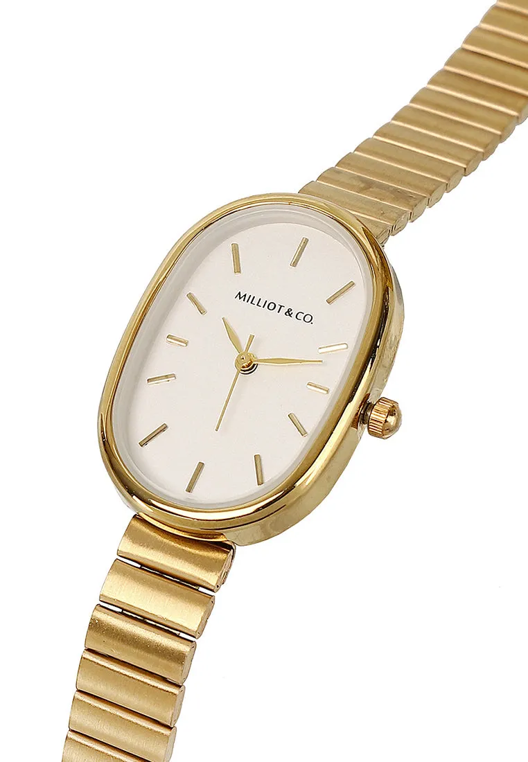 Noelle Gold Stainless Steel Analog Watch (Gold)
