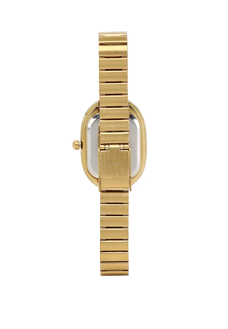 Noelle Gold Stainless Steel Analog Watch (Gold)