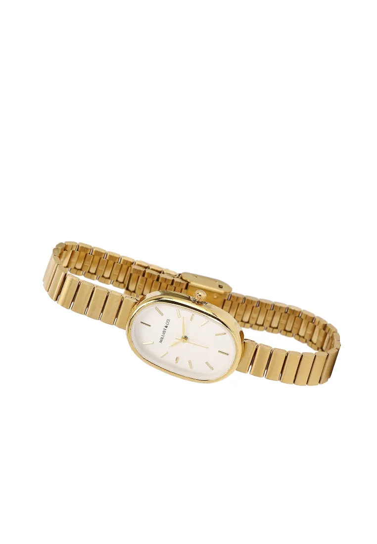 Noelle Gold Stainless Steel Analog Watch (Gold)
