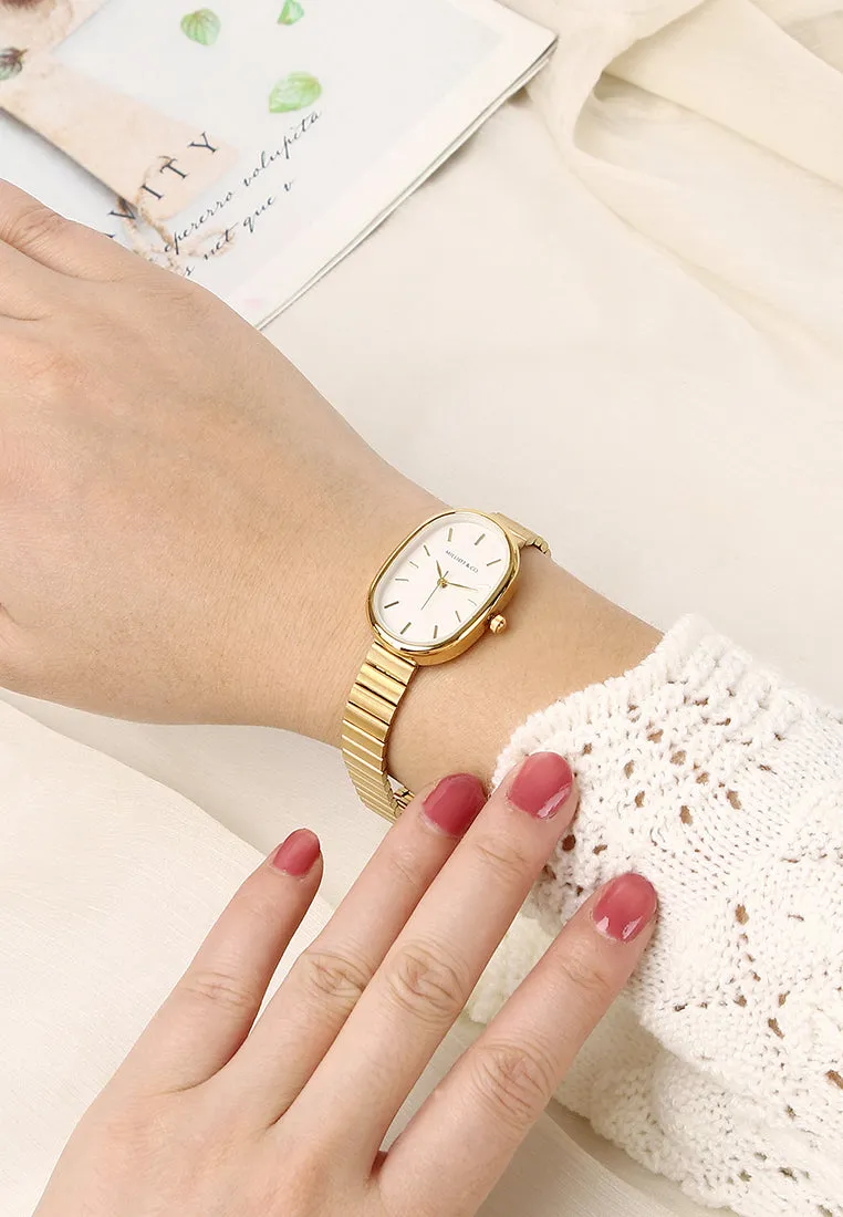 Noelle Gold Stainless Steel Analog Watch (Gold)
