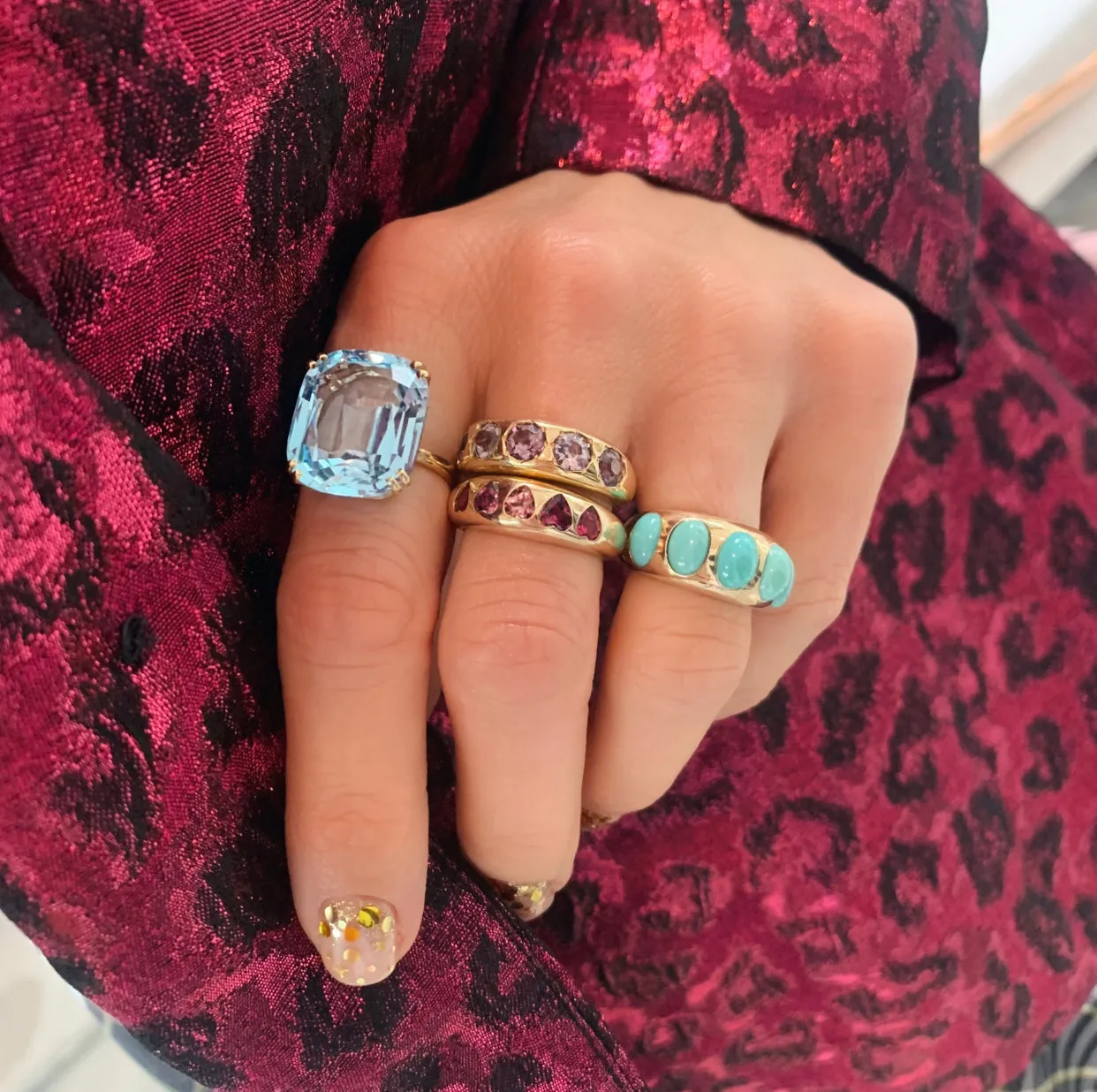 Octagonal Spinel Nomad Dome Ring