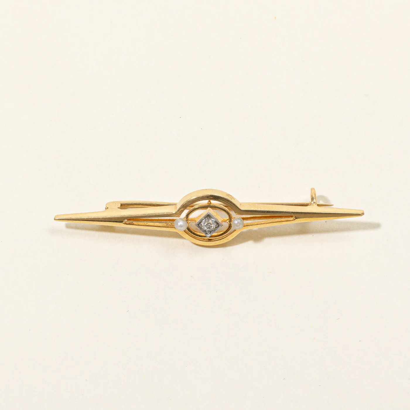 Old Mine Diamond & Seed Pearl Brooch | 0.02ct |