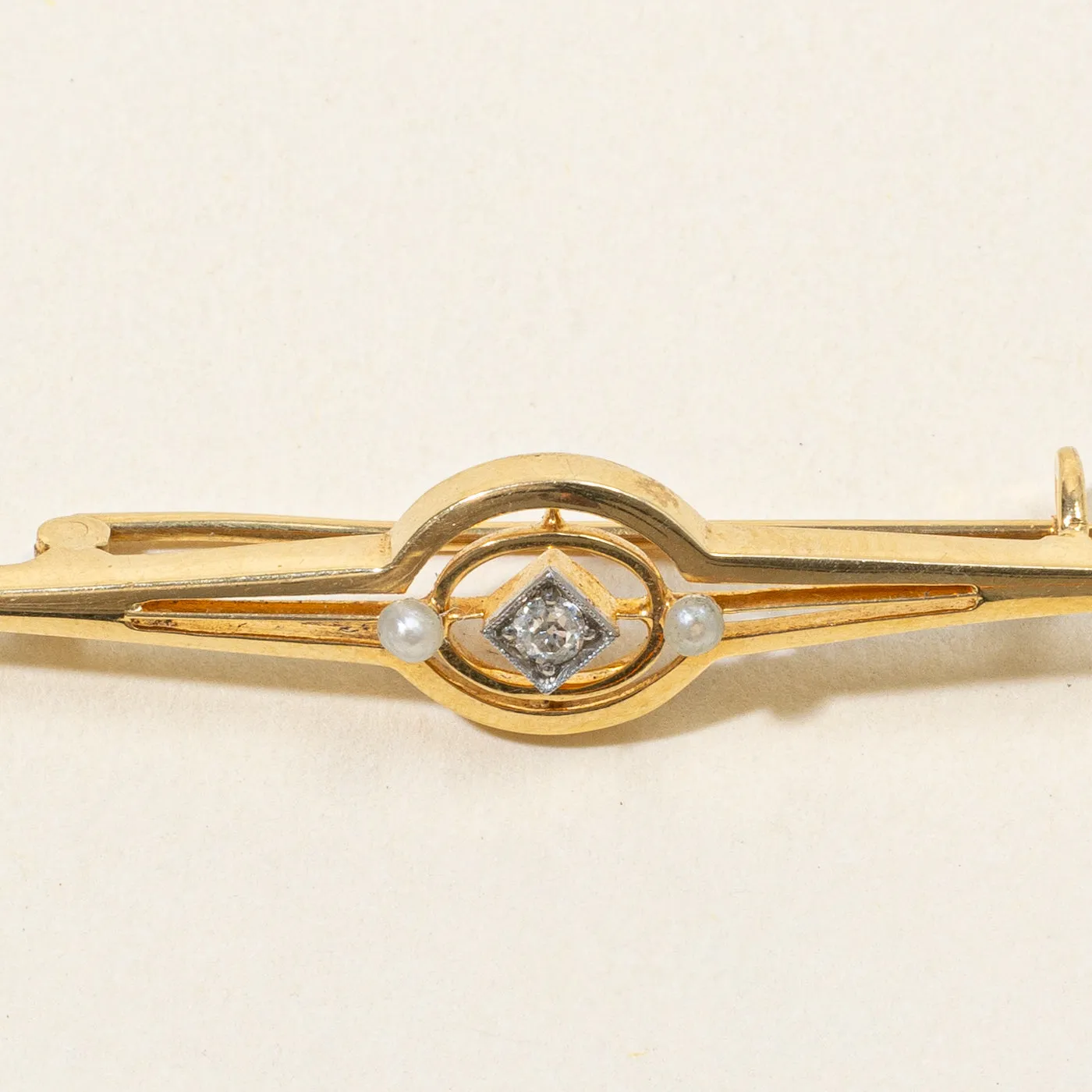 Old Mine Diamond & Seed Pearl Brooch | 0.02ct |