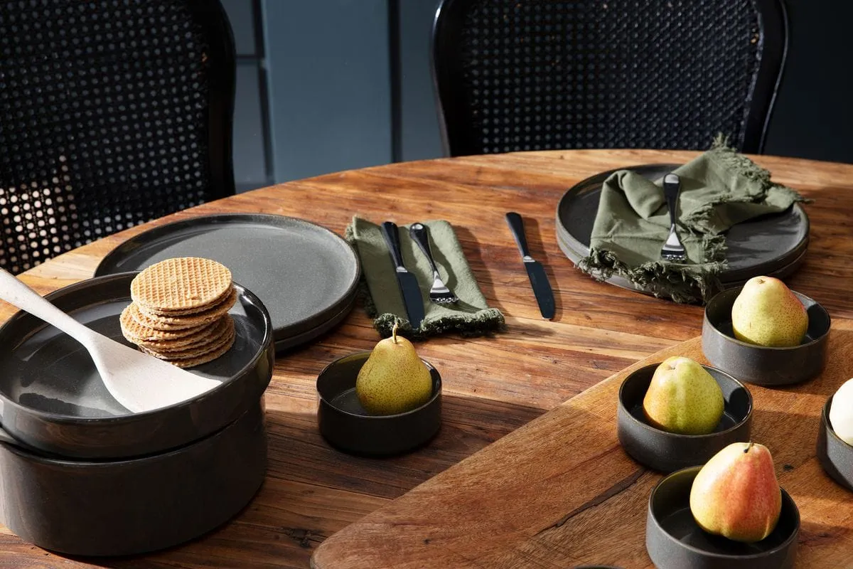 Omada Flat Stackable Side Plate Grey OM-0000058