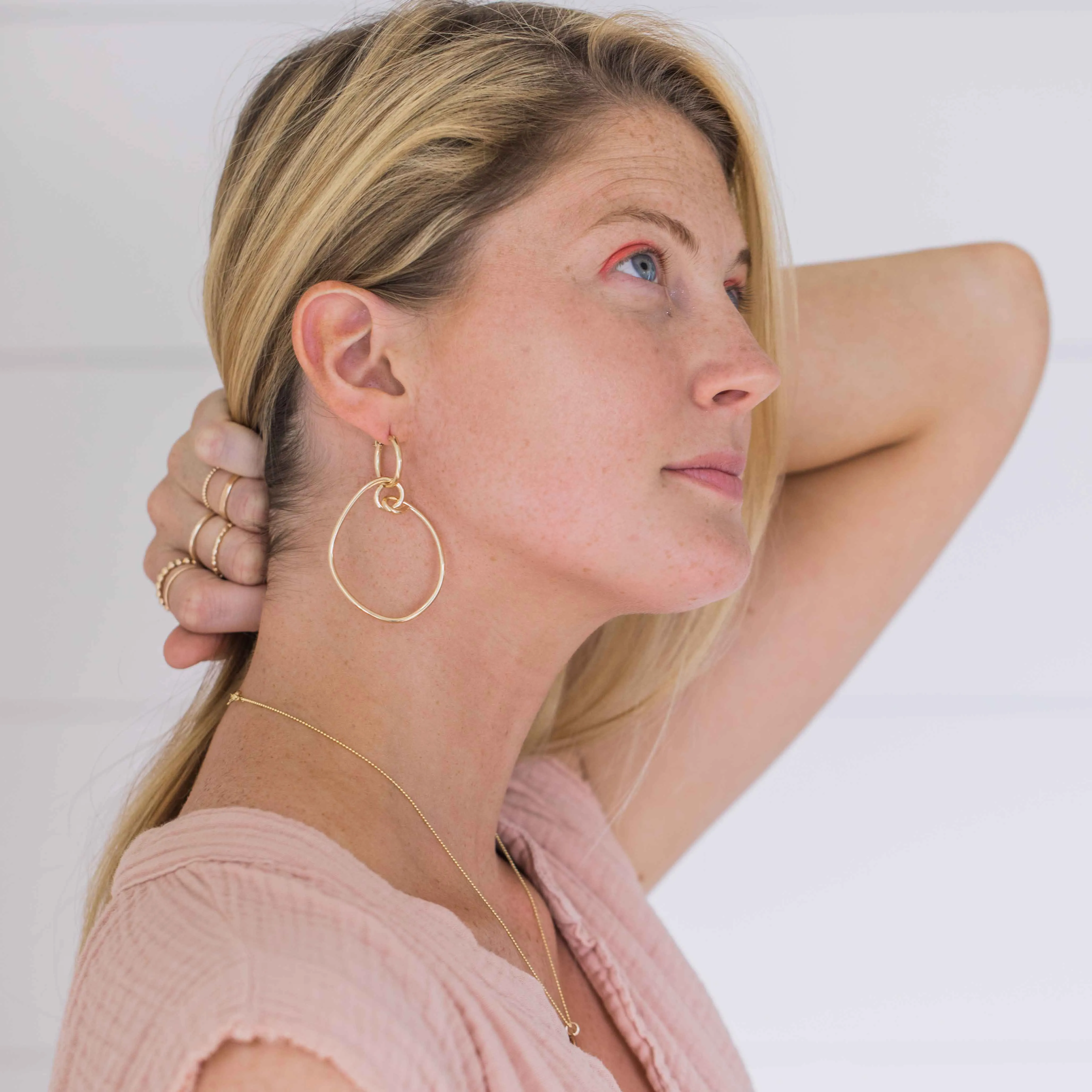 Organic Double Hoops