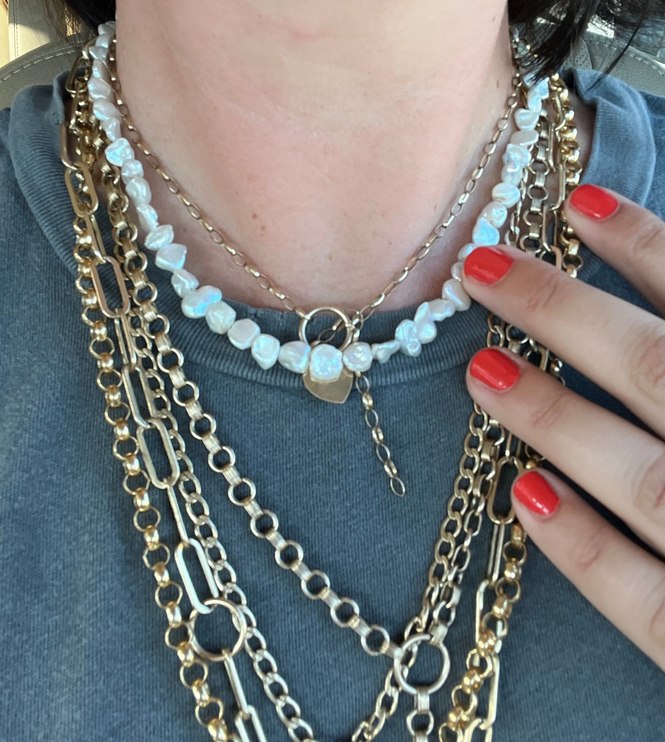 Organic fresh water pearl necklace