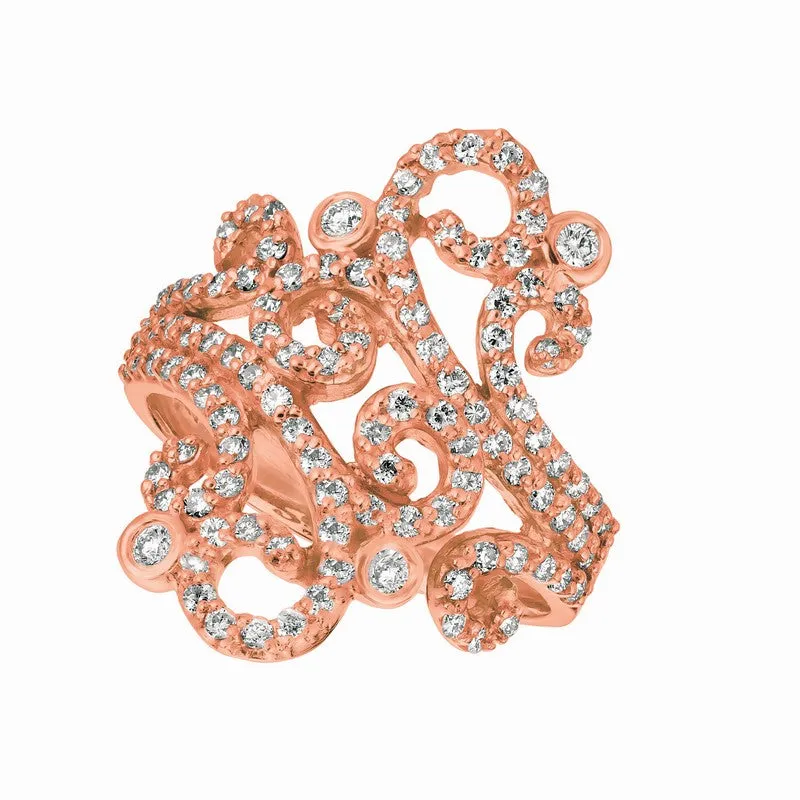 ‘ORNAMENTAL’ DIAMOND RING 14K GOLD (1 CTW)