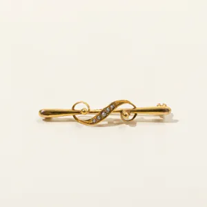 Ornate Seed Pearl Brooch