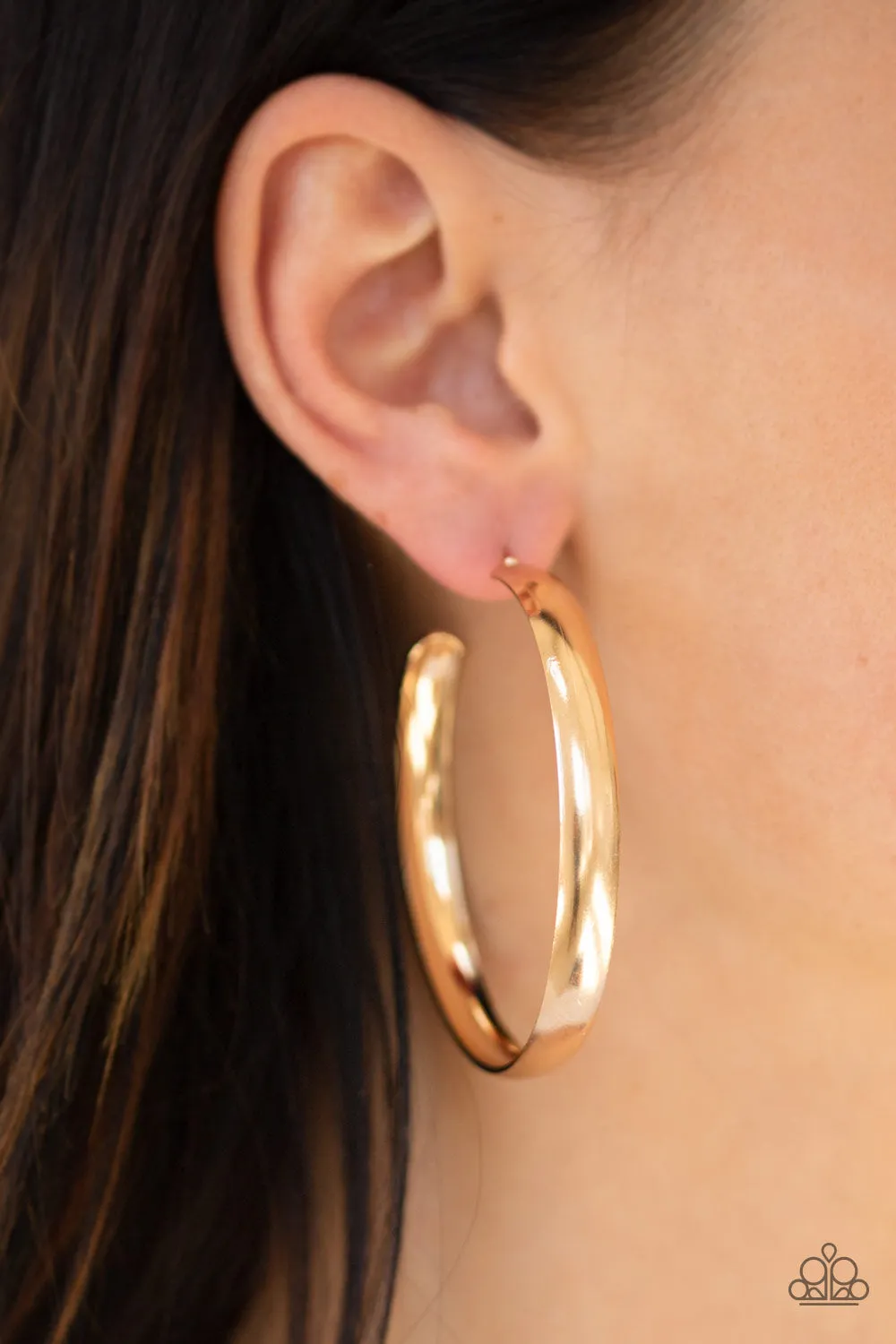 Paparazzi -A Double Feature Gold Earrings