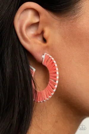 Paparazzi Everybody Conga! - Orange Hoop Earrings