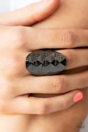 Paparazzi - Ferociously Faceted - Black Ring