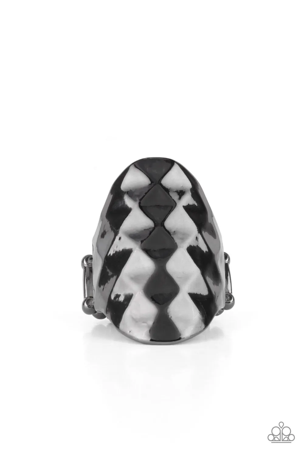 Paparazzi - Ferociously Faceted - Black Ring