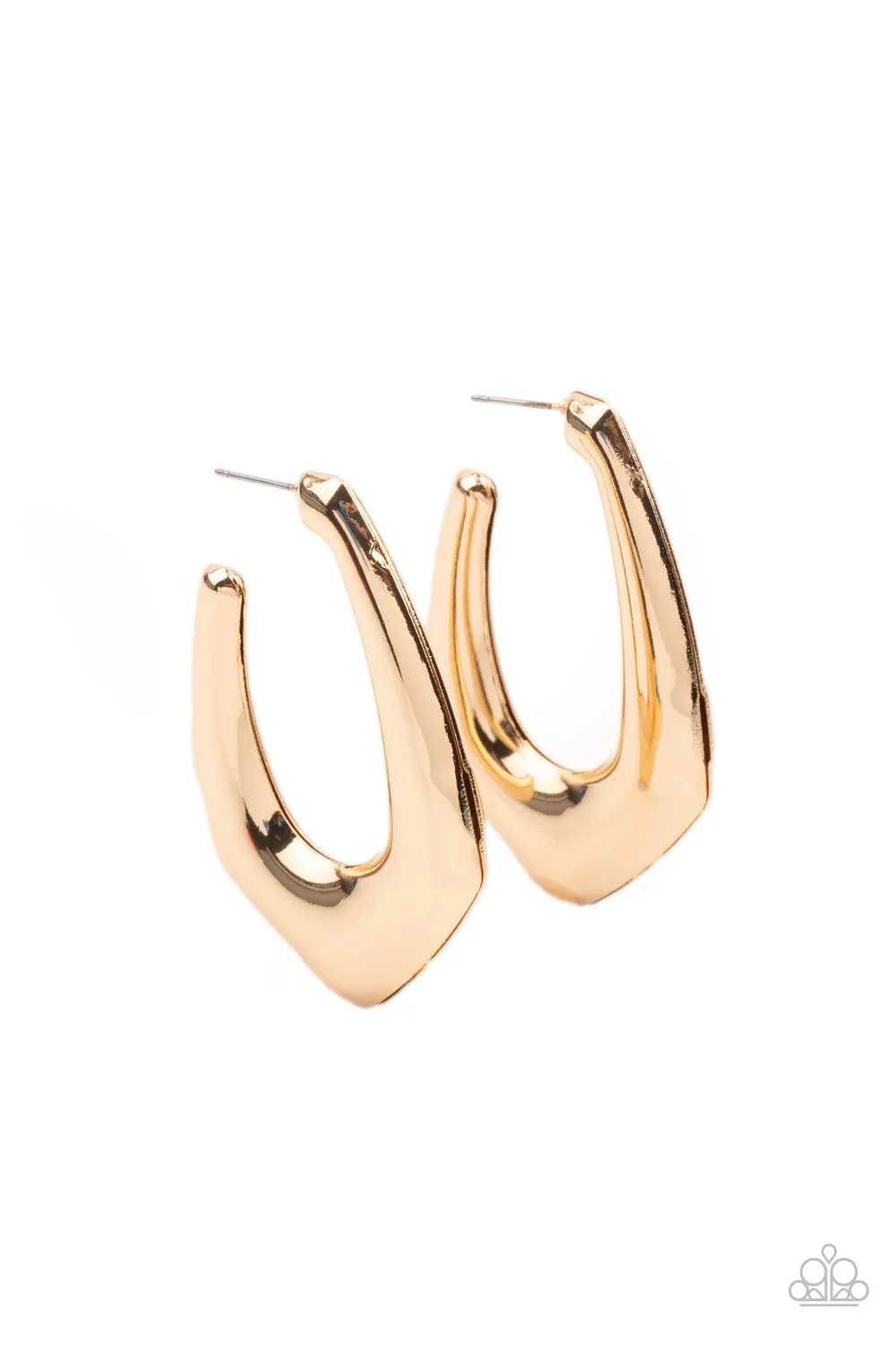 Paparazzi Find Your Anchor - Gold Hoop Earrings