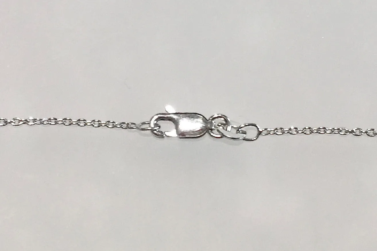 Peach Cultured Pearl & Opal Drop Pendant by Arpaia Jewelry on 18" Sterling Chain