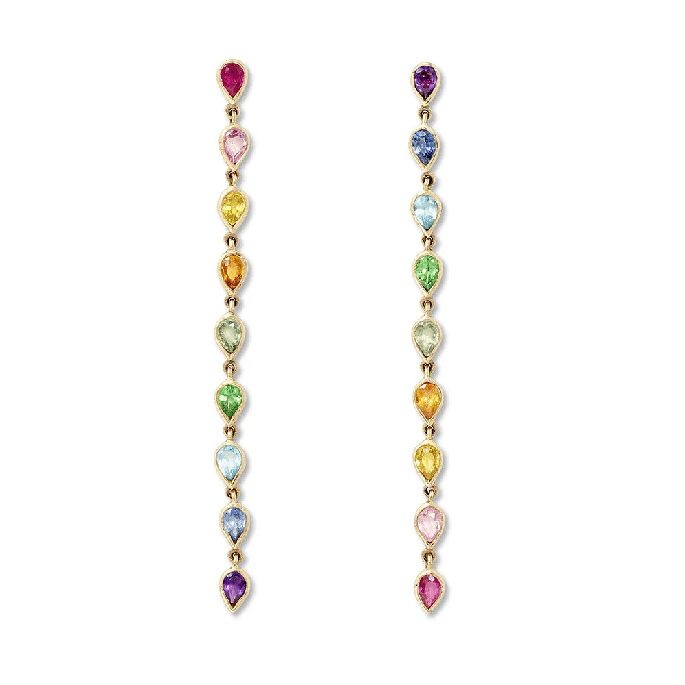 pear sapphire rainbow drops