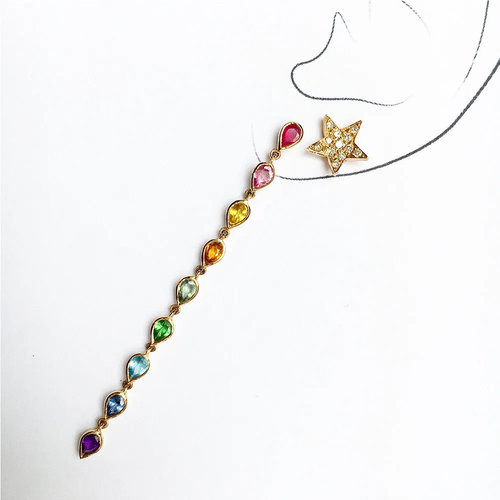 pear sapphire rainbow drops