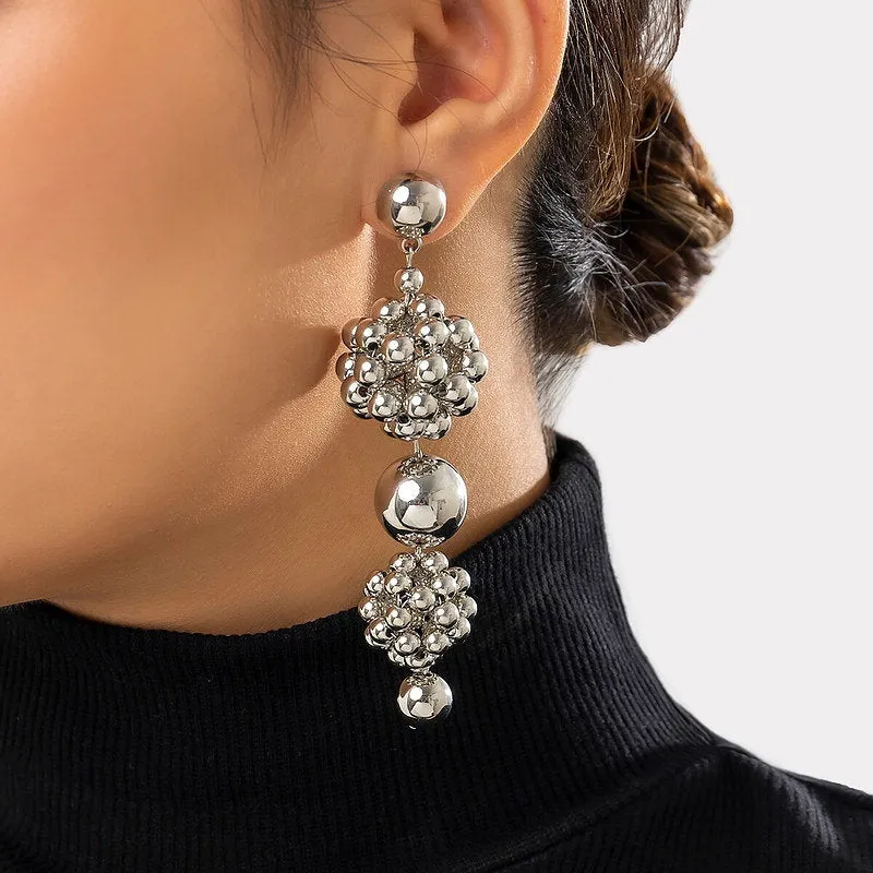 Pearl Beads Long Drop Earrings For Women
