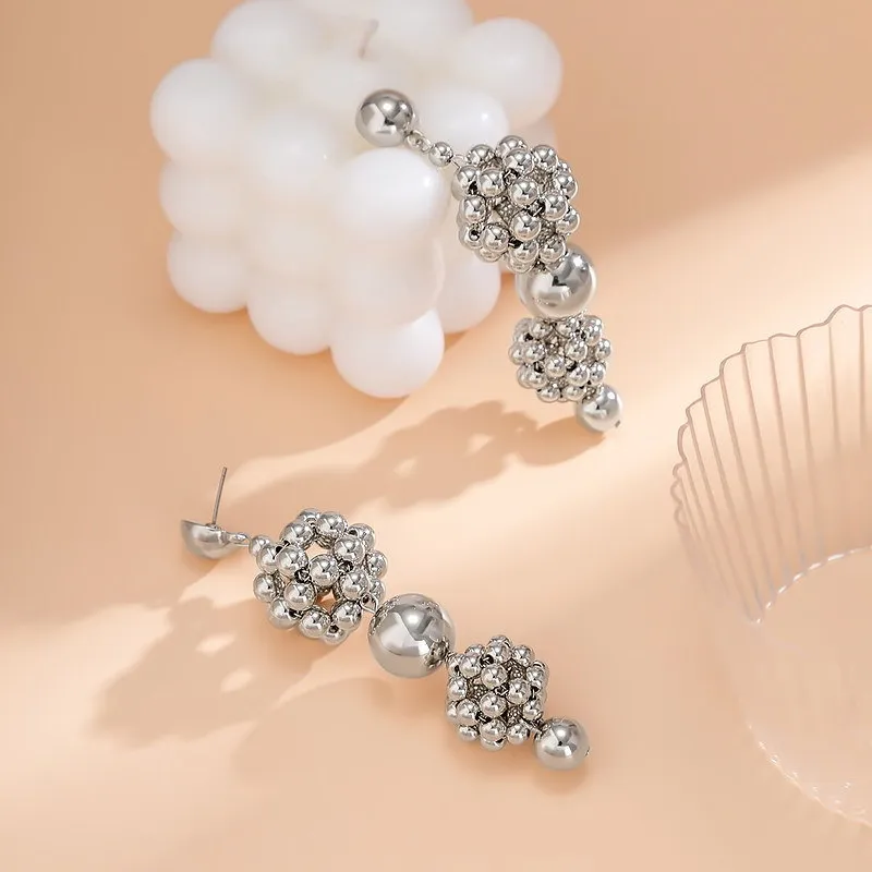 Pearl Beads Long Drop Earrings For Women
