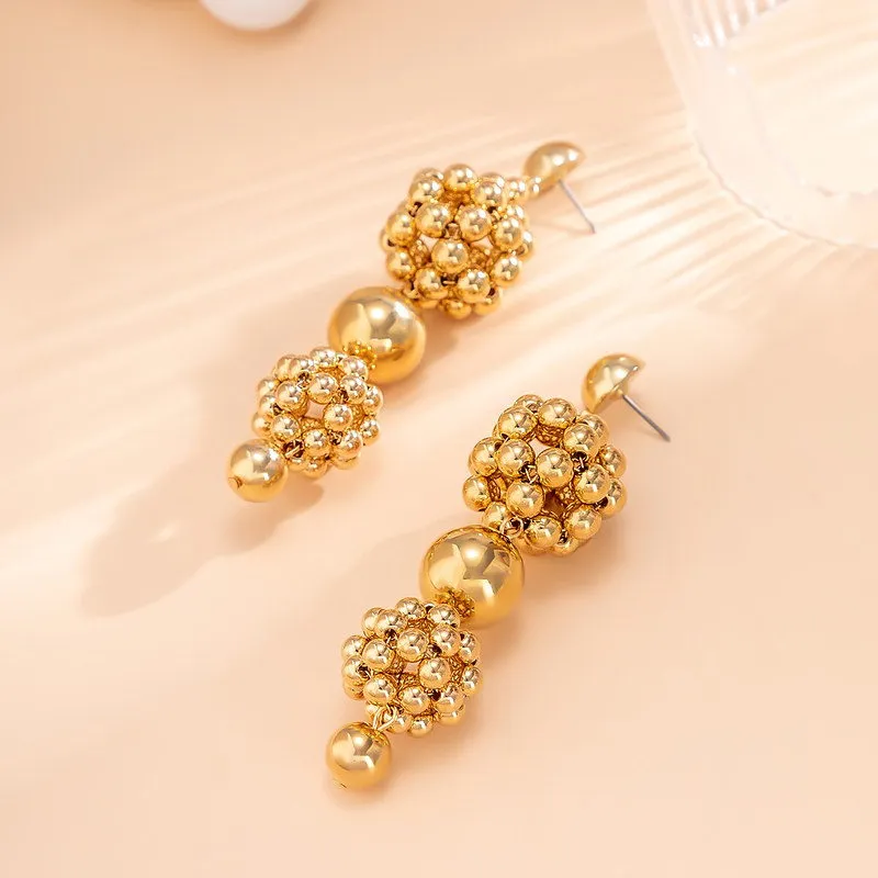 Pearl Beads Long Drop Earrings For Women