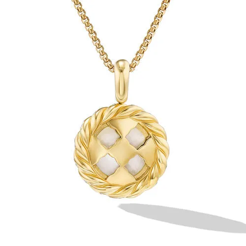 Pearl Classics Cable Halo Amulet in 18K Yellow Gold with Diamonds