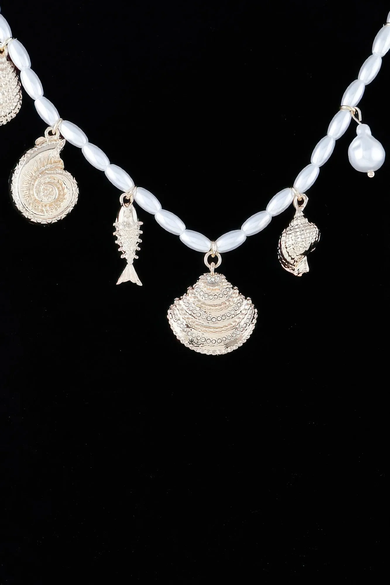 Pearled Under The Sea Charm Necklace
