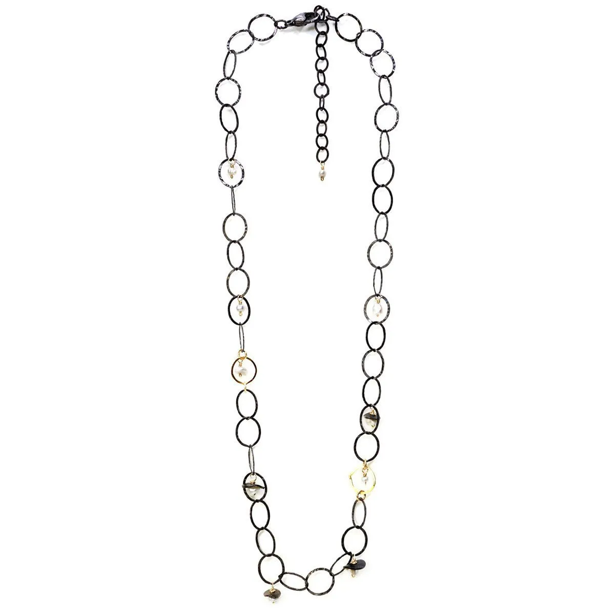 Pearls & Discs Necklace