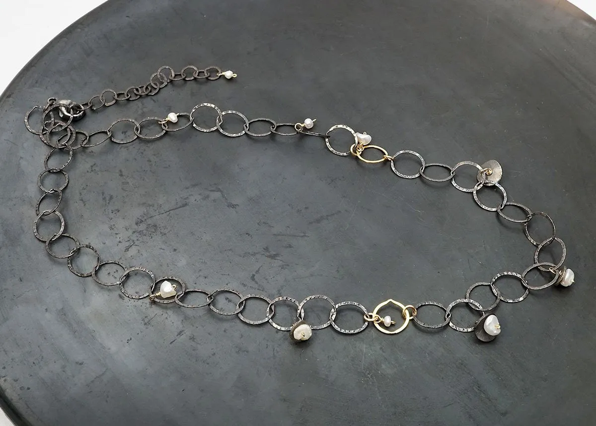 Pearls & Discs Necklace