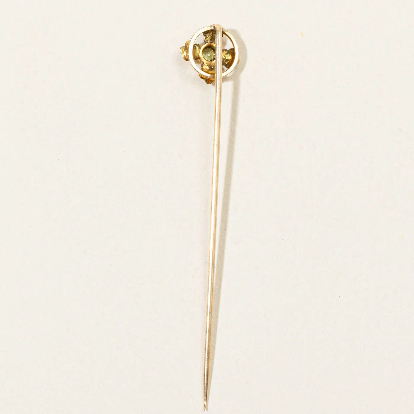 Peridot & Seed Pearl Pin | 0.07ct |