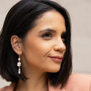 Perla Swarovski Pearl Drop Earrings