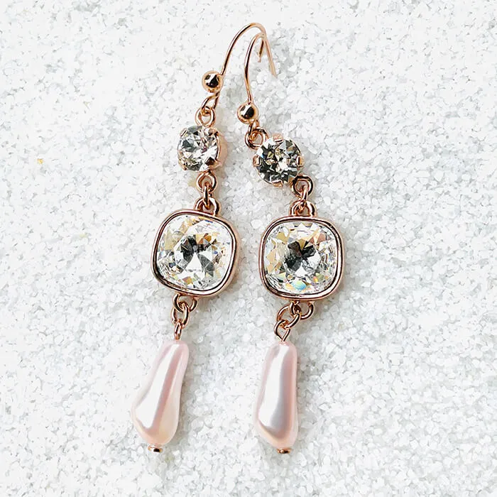 Perla Swarovski Pearl Drop Earrings