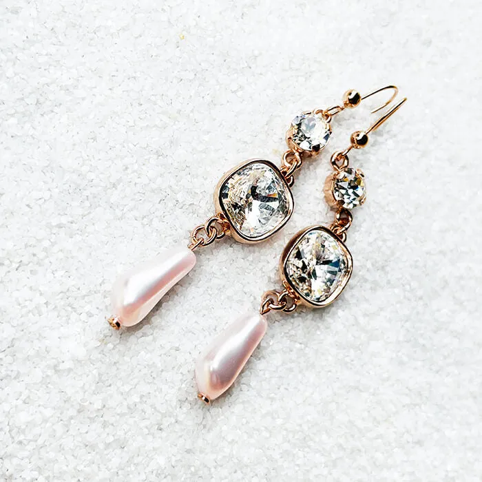 Perla Swarovski Pearl Drop Earrings