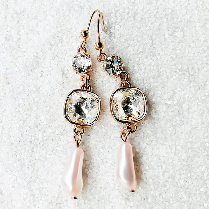 Perla Swarovski Pearl Drop Earrings