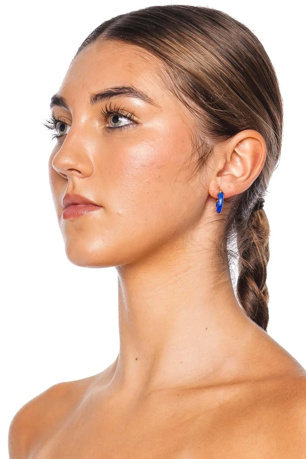 Petit Swell Blue Hoop Earrings